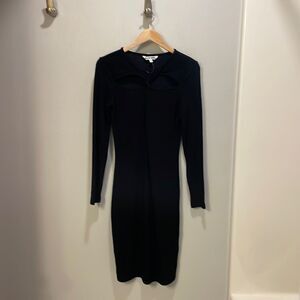 Nwot Walter Baker woman’s black knit king sleeve dress